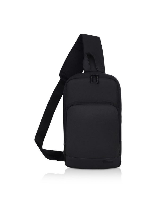وايلدهورن حقيبة كروس بودي WildHorn Sling للرجال، حقيبة كتف أنيقة على الصدر للرجال والنساء، حزام قابل للتعديل للتنقل والسفر والأنشطة الخارجية (أسود)  - Image 1