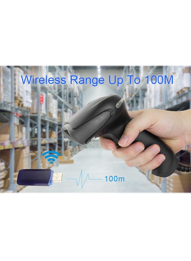 Generic - Barcode Scanner Wireless Handhold Barcode Reader QR Code Scanner USB Bar Code Scanner for Shop use Store,Supermarket, Warehouse - Image 1