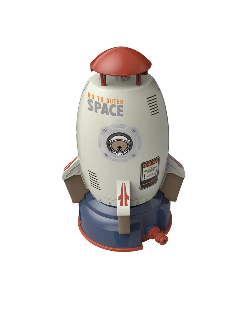 AROAQ Rocket Launcher Toy, Durable Adjustable Height Water Sprinkler Toy, Automatic Linear Nozzle EVA Kids Launch Sprinkler Toy, Easy To Operate Outdoor Water Pressure Lift Rocket Toy For Children, (White) - Image 1