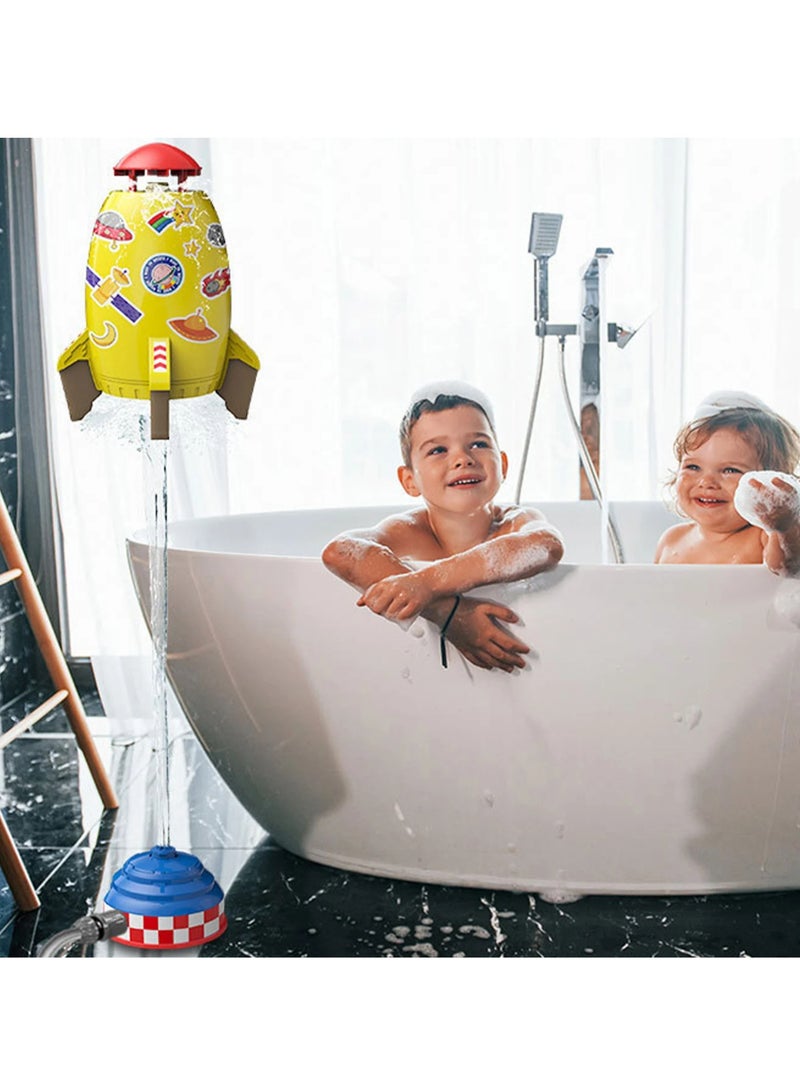 AROAQ Rocket Launcher Toy, Durable Adjustable Height Water Sprinkler Toy, Automatic Linear Nozzle EVA Kids Launch Sprinkler Toy, Easy To Operate Outdoor Water Pressure Lift Rocket Toy For Children, (White) - Image 4