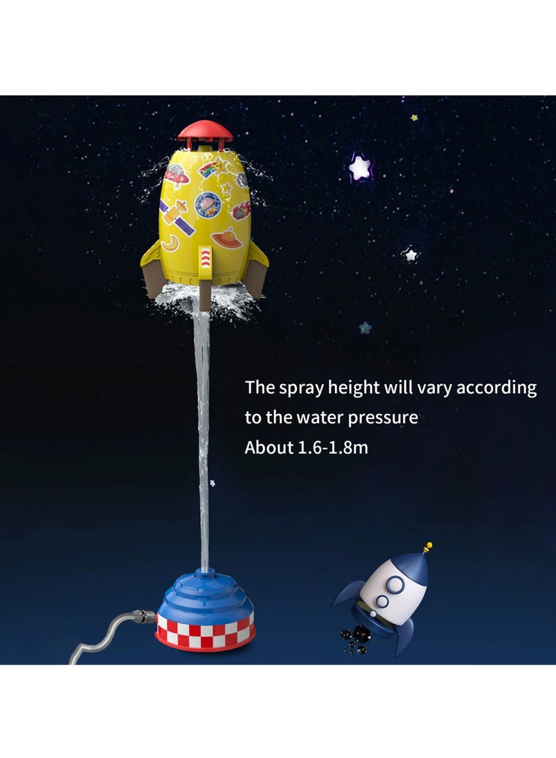 AROAQ Rocket Launcher Toy, Durable Adjustable Height Water Sprinkler Toy, Automatic Linear Nozzle EVA Kids Launch Sprinkler Toy, Easy To Operate Outdoor Water Pressure Lift Rocket Toy For Children, (White) - Image 2