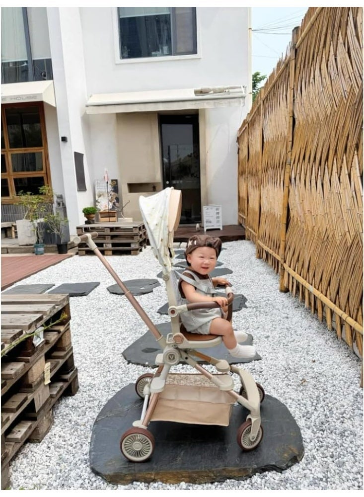 Lightweight Foldable Stroller with 360° Rotating Seat & Large Canopy - Ideal for Travel and Daily Commuting - Image 4