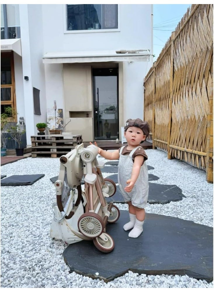 Lightweight Foldable Stroller with 360° Rotating Seat & Large Canopy - Ideal for Travel and Daily Commuting - Image 5