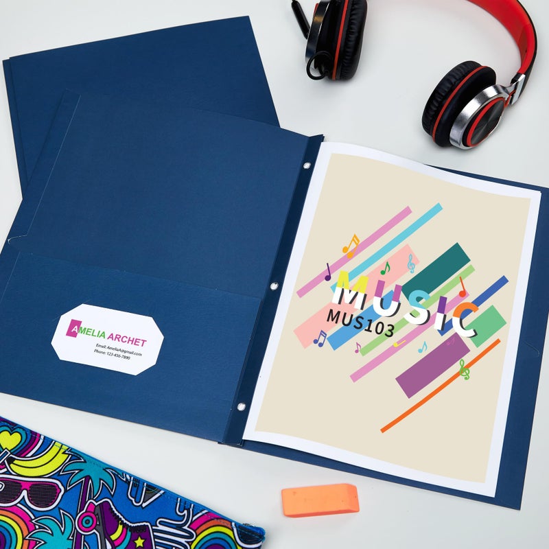 Avery Two Pocket Folders with 3 Prong Fasteners, Holds 70 Sheets, 25 Blue Folders (47975) - Image 3