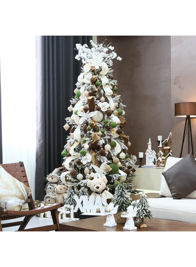 Sea Team مجموعة زينة كرات شجرة عيد الميلاد من سي تيم 25 قطعة، زينة معلقة، زينة بلاستيكية غير قابلة للكسر لشجرة عيد الميلاد، إكليل، زينة، 60 مم/2.36 بوصة، خريف البراري - Image 4