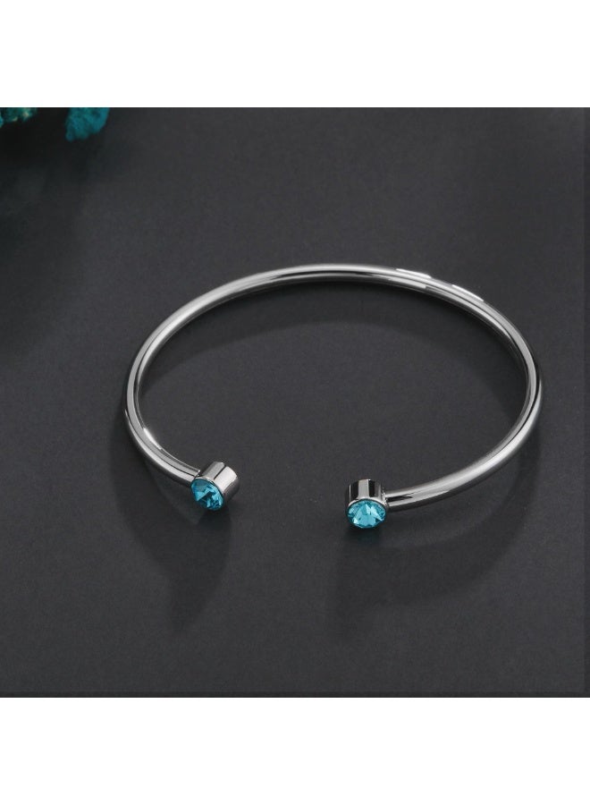 زنك سوار زينك النسائي من الفولاذ المقاوم للصدأ الفضي | ZFBG001SBL - Image 3