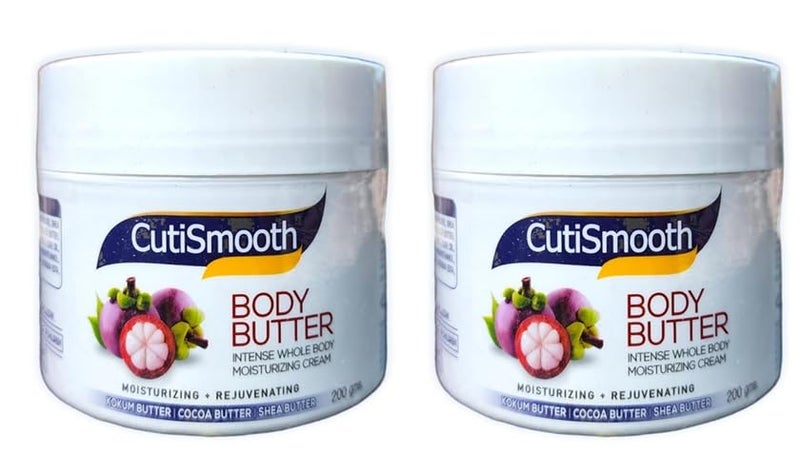 CutiSmooth Body Butter Intense Whole Body Moisturizing Cream  200 gm Pack Of 2