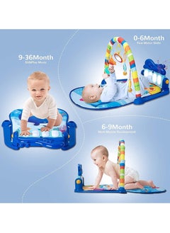 MUMS PLANET Piano Baby Play Gym Mat for Babies, Activity Playgym for Baby with 5 Hanging Toys & Rotatable Piano | Bedding Set Crawling Mat for Baby | Baby Play Gym for Baby 0 to 12 Months  - Image 2