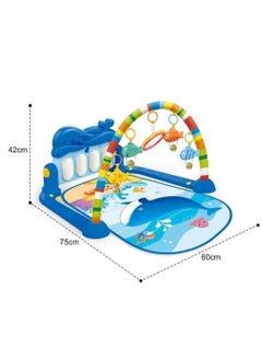 MUMS PLANET Piano Baby Play Gym Mat for Babies, Activity Playgym for Baby with 5 Hanging Toys & Rotatable Piano | Bedding Set Crawling Mat for Baby | Baby Play Gym for Baby 0 to 12 Months  - Image 3