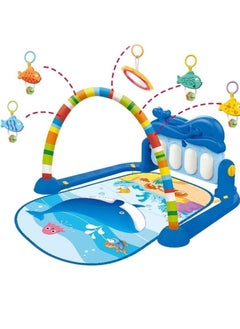 MUMS PLANET Piano Baby Play Gym Mat for Babies, Activity Playgym for Baby with 5 Hanging Toys & Rotatable Piano | Bedding Set Crawling Mat for Baby | Baby Play Gym for Baby 0 to 12 Months  - Image 4