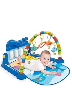 MUMS PLANET Piano Baby Play Gym Mat for Babies, Activity Playgym for Baby with 5 Hanging Toys & Rotatable Piano | Bedding Set Crawling Mat for Baby | Baby Play Gym for Baby 0 to 12 Months  - Image 1