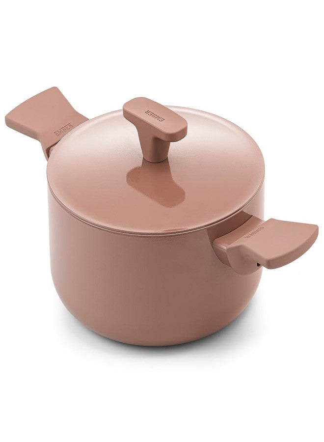 Ember Cookware قدر طهي سيراميك أرسيللا من إمبر كوكوير، 20 سم | 2.6 لتر، غير لاصق وغير سام، مع غطاء معدني | معتمد من هيئة المواصفات والمقاييس الهندية | أواني طهي سيراميك | قدر برياني | خالٍ من مركبات PFAS وPTFE | ضمان 5 سنوات | تيراكوتا - Image 1