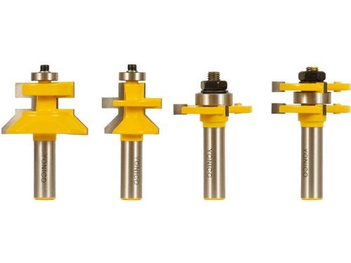 YONICO Tongue and Groove Router Bits Set 4 Bit Flooring 1/2-Inch Shank 15423 - Image 2