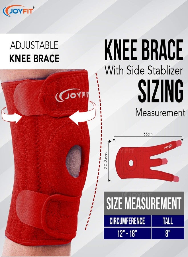 JoyFit Knee Cap - Knee Support with Anti Slip Design, Dual Side Stabilizers & Adjustable Neoprene Knee Brace for Arthritis, Pain Relief, Sports Activities Gym Workouts For Men & Women (Pair) - Image 3