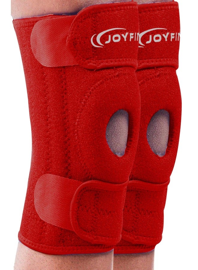 JoyFit Knee Cap - Knee Support with Anti Slip Design, Dual Side Stabilizers & Adjustable Neoprene Knee Brace for Arthritis, Pain Relief, Sports Activities Gym Workouts For Men & Women (Pair) - Image 1