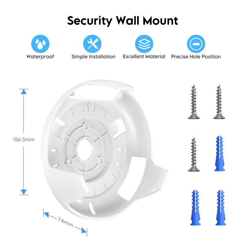 SURVADV Wall Mount Holder for TP-Link Deco BE23/BE25/BE3600/BE5000 WiFi 7 Mesh Wi-Fi System â€“ Space-Saving Bracket with Hidden Cable Management, Secure & Stylish Design for Home and Office(White, 3-Pack) - Image 2