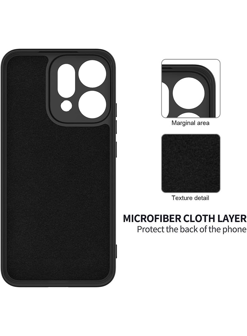 Case Up Compatible with Oppo Reno 14 Pro Case, Soft & Premium Liquid Silicone [Anti-Scratch Microfiber Lining] Shockproof Protective Slim Phone Cover for Oppo Reno 14 Pro 2025, Black - Image 3
