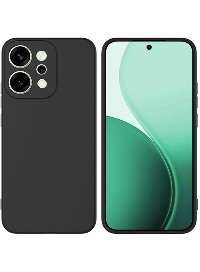 Case Up Compatible with Oppo Reno 14 Pro Case, Soft & Premium Liquid Silicone [Anti-Scratch Microfiber Lining] Shockproof Protective Slim Phone Cover for Oppo Reno 14 Pro 2025, Black - Image 1
