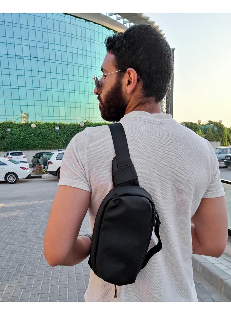 Crossbody Sling Chest Daypack Original High Quality Bag T5-01 BlackCrossbody Sling Chest Daypack Original High Quality Bag T5-01 Black - Image 4