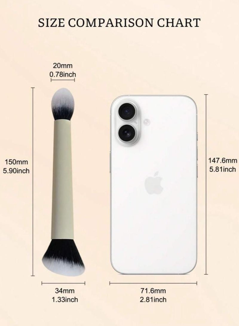 فرشاة مكياج مزدوجة لتطبيق خالي من الخطوط - Image 4