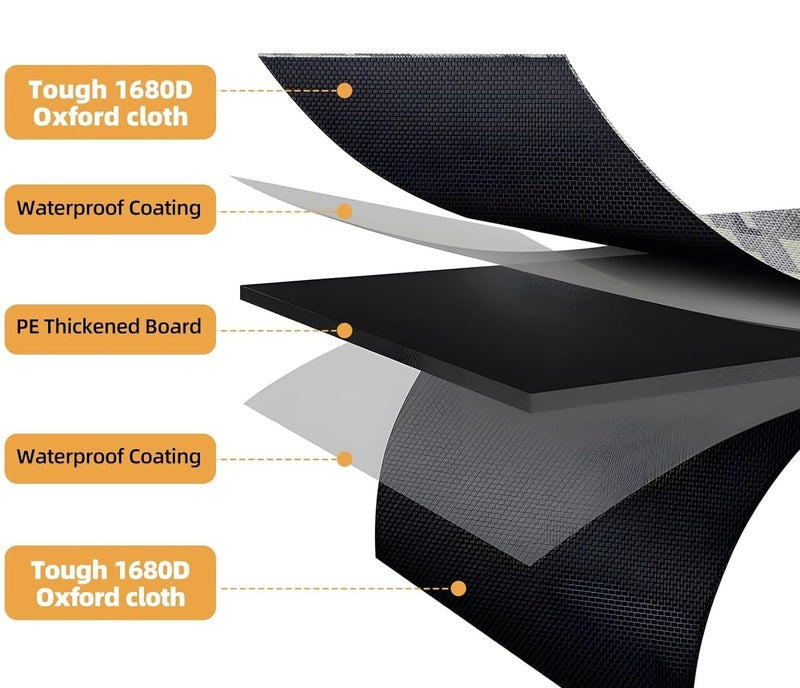 Divik Divik Waterproof Oxford Cloth Tools Bag with Plastic Base Tote Bag Travel Tool Bag Electricians Technicians Mechanics 17 Tool Bag with Multi Pocket Tool Storage Bag Tool Organizer Bag 1Pcs  - Image 3