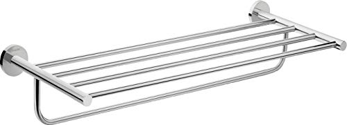 hansgrohe Towel_Rack with Towel_Bar 25-inch Modern Towel_Holder in Chrome, 41720000 - Image 2