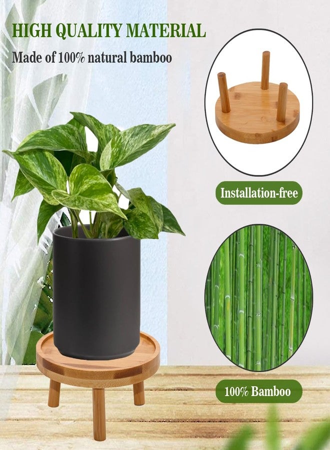 ARTORA Mid Century Modern Plant Stand, Wood Indoor Plant Holder Succulents Plant Pot Raiser Decorative Corner Planter Stand for Small to Medium Plants (Natural 2PCS) - Image 3