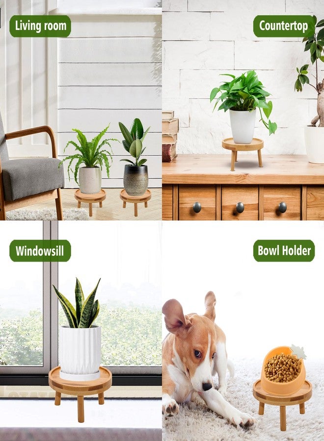 ARTORA Mid Century Modern Plant Stand, Wood Indoor Plant Holder Succulents Plant Pot Raiser Decorative Corner Planter Stand for Small to Medium Plants (Natural 2PCS) - Image 5