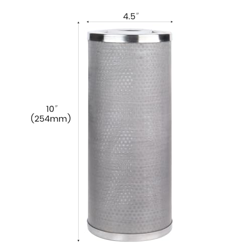 Amwater Stainless Steel Cleanable Wire Mesh Filter Cartridge 10”Length,4.5"OD(200 Micron) - Image 2