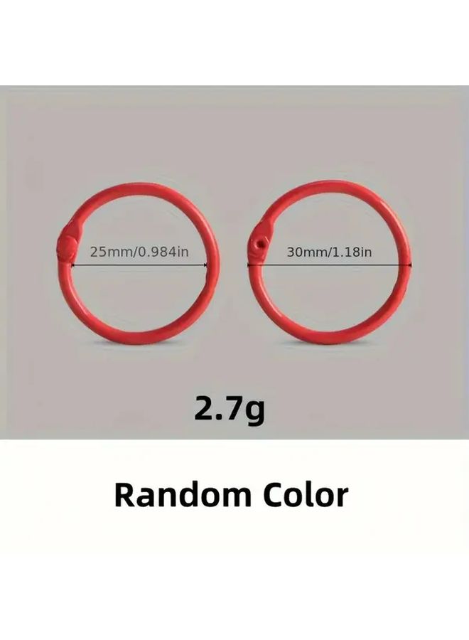 20 Pcs Colorful Metal Binder Rings Assorted Bright Colors Durable Iron Opening Rings With Glossy Smooth Finish For Photo Albums Stationery Keys And Office Organization - Image 2