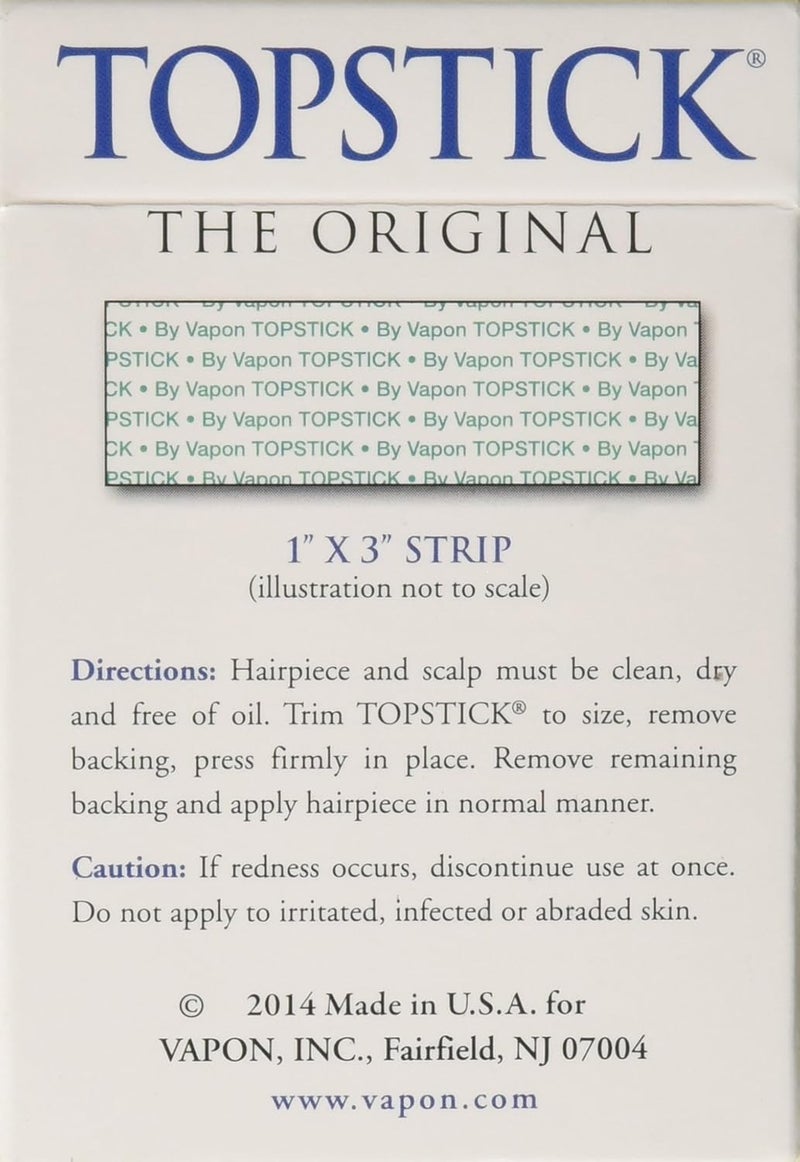 Vapon Topstick Men's Grooming Tape - Clear Double-Sided Self-Adhesive Strips (1" x 3") - 50 Count - Image 2