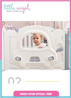 Little Angel Kids Playpen with Basketball Hoop | Multi-Functional Baby Play Yard with Activity Wall | Indoor and Outdoor Toddler Play Area | Safe and Durable  - Image 4