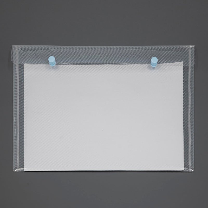 COMMA Jellybean Folder | A4 Size Transparent Plastic File Folder | PP Document Holder with Snap Button (Pack of 5) - Assorted - Image 4