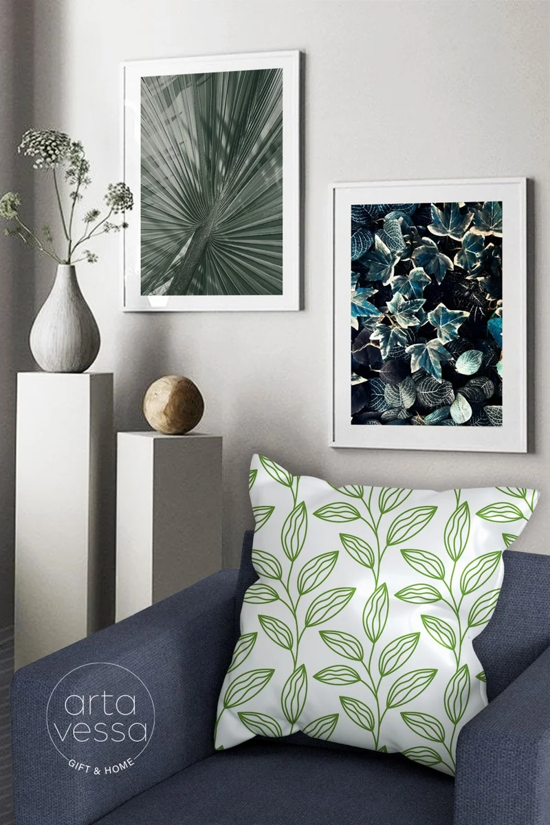 ارتافيسا Double Sided Digital Printed Decorative Faux Leather Throw Pillow Cover