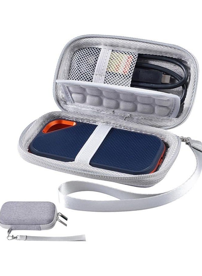 erorex Hard Drive Bags - Hard Disk Storage Case, Shockproof Protection, Compact And Portable, Suitable For External Hard Drive, Charging Cable, Sd Card, Charger（Grey）  - Image 1