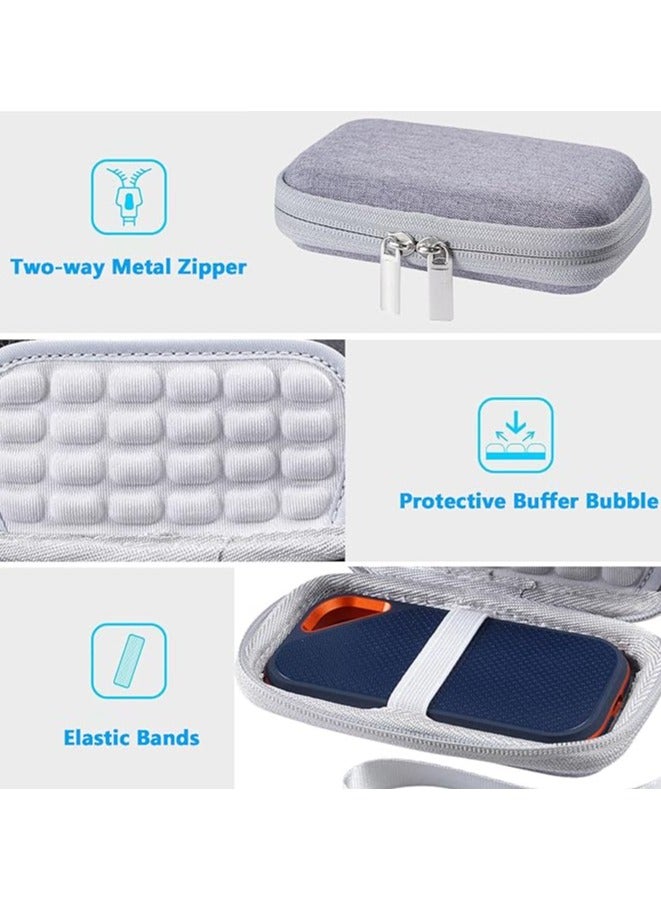 erorex Hard Drive Bags - Hard Disk Storage Case, Shockproof Protection, Compact And Portable, Suitable For External Hard Drive, Charging Cable, Sd Card, Charger（Grey）  - Image 3