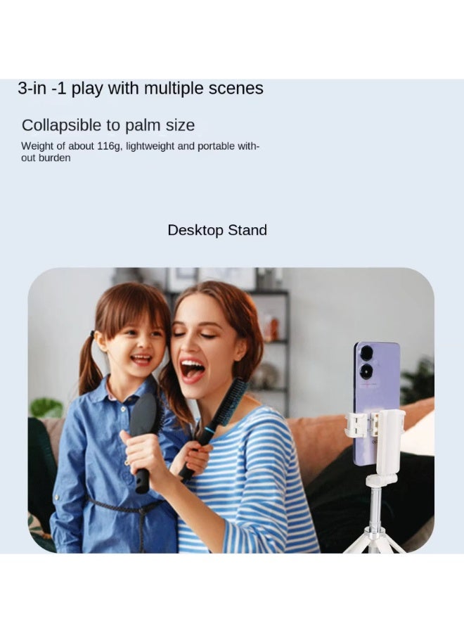 T I G O Small Pocket Mini Selfie Stick Foldable Selfie Stand Desktop Tripod for Mobile Phone Photography Portable Jc-25 Small Pocket Mini Selfie Stick Foldable Selfie Stand with 360-Degree - Image 4