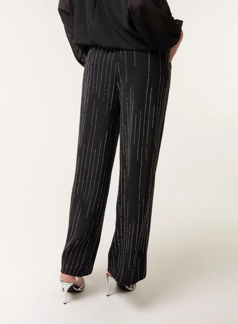 بلو فانيلا Sparkle Wide Leg Trousers