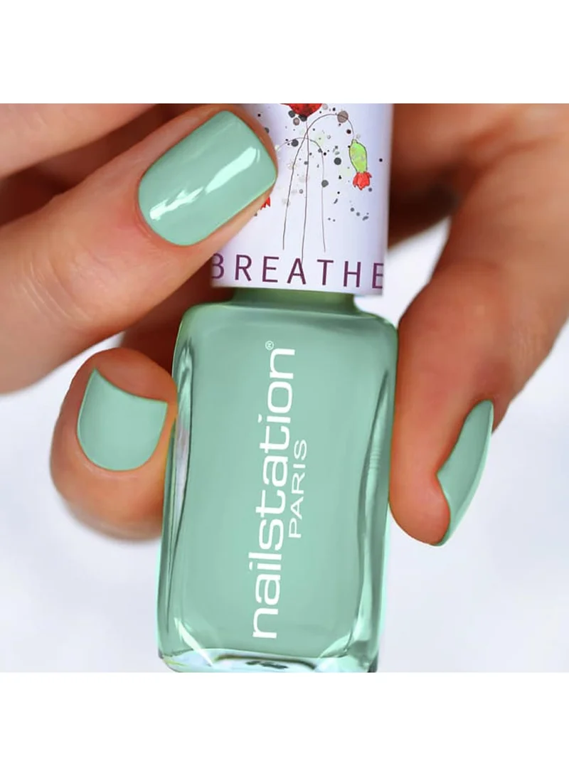 Nailstation Nailstation | menthe glacée | Green Halal Breathable and Water Permeable Nail Polish
