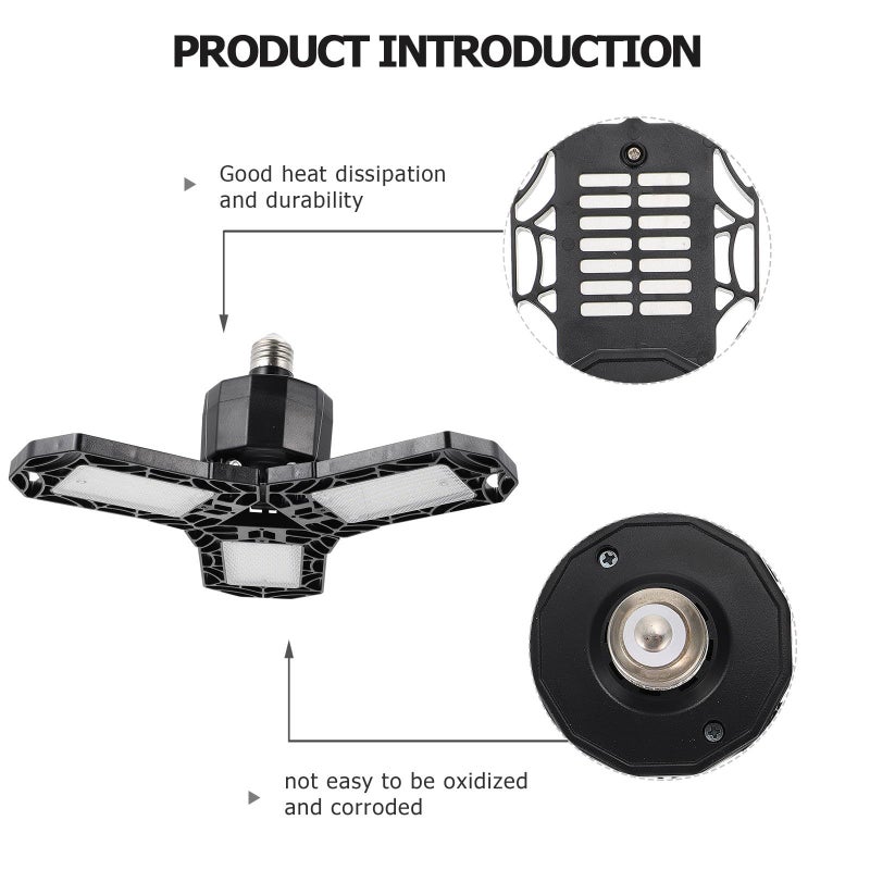 Deformable Folding Garage Light 40w Lamp With Wide Pressure Screw Base For Indoor Warehouse And Workshop Lighting - Image 4