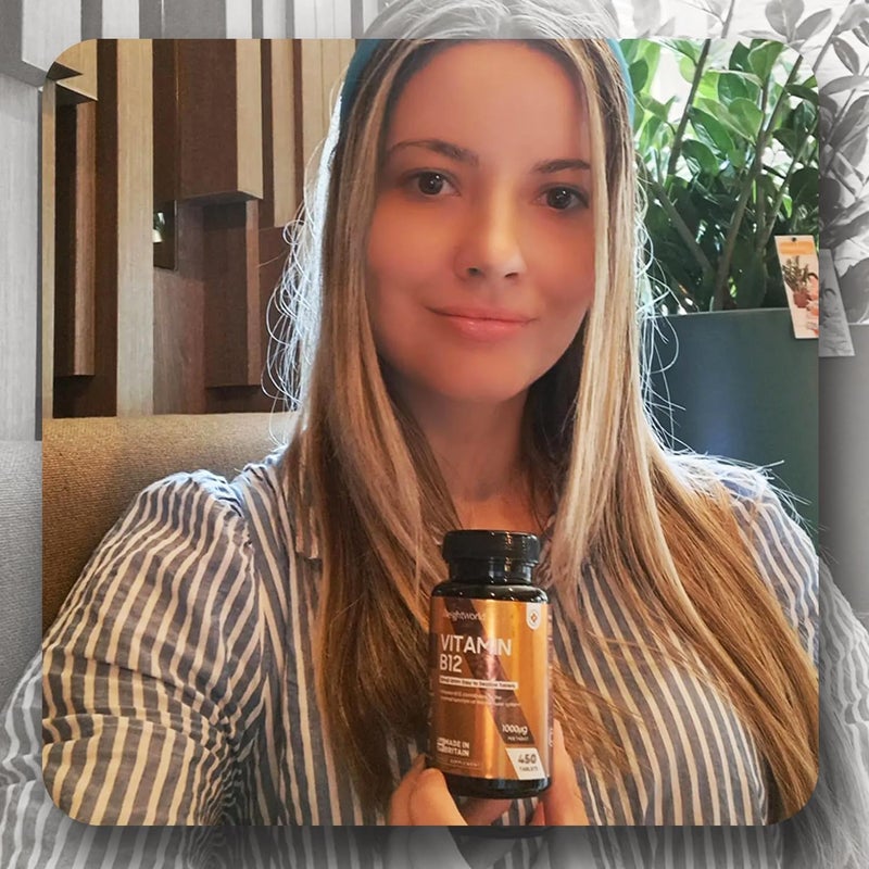 WeightWorld أقراص فيتامين ب12 1000 ميكروغرام مكمل ب12 نباتي 450 قرص ميثيلكوبالامين إمداد لمدة عام 1 في اليوم 6 مم في الحجم سهل البلع صنع في المملكة المتحدة - Image 3