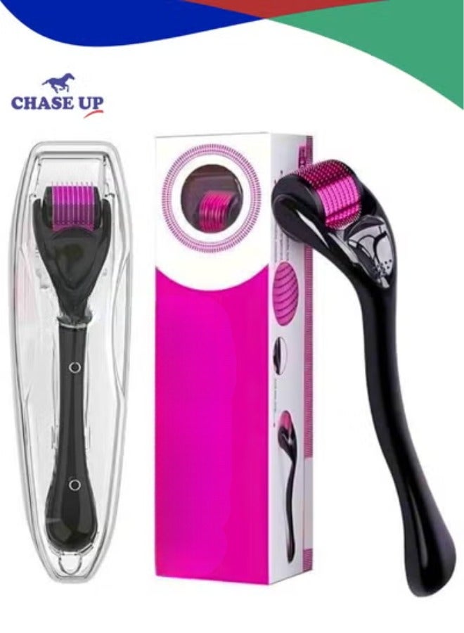 Chase Up Derma Roller 0.5mm 540 Titanium Needles Microneedling for Hair Growth, Skin Care, Skin Rejuvenation, Scalp Roller Pain-Free Treatment for Facial Wrinkles Hair Loss Stretch Marks - Image 1