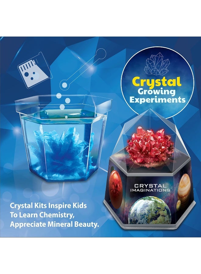 4M Imaginations Crystal Growing Kit – Grow 3 Colored Crystals in Space Capsule Display, Conduct 3 Experiments, Educational Geology Activity for Young Scientists Aged 10+ | 00-03929/EU - Image 3