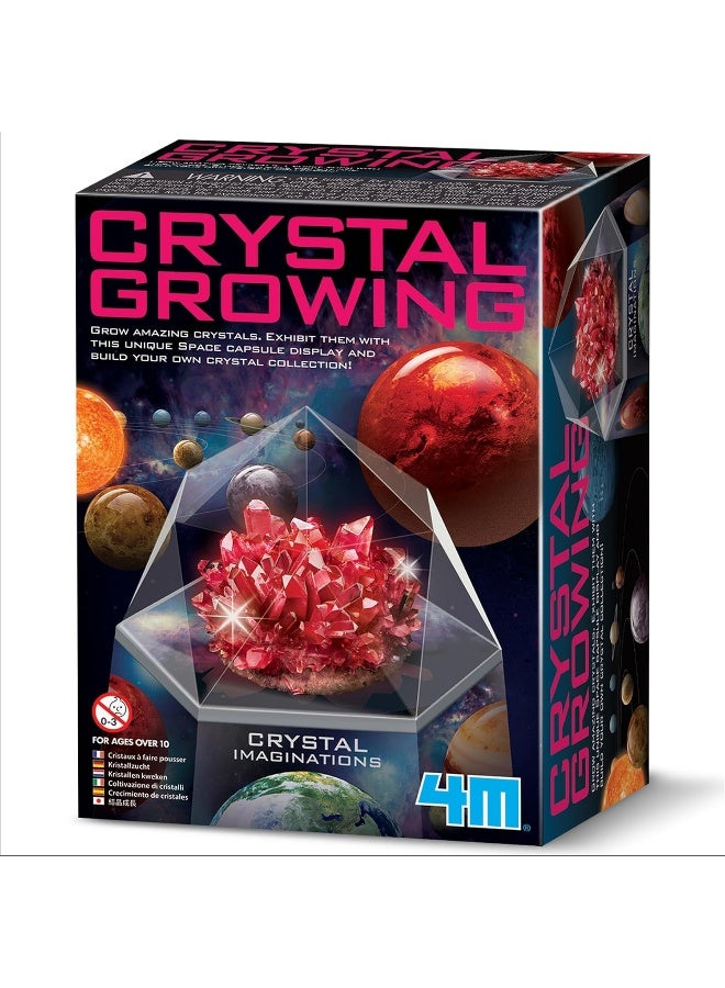 4M Imaginations Crystal Growing Kit – Grow 3 Colored Crystals in Space Capsule Display, Conduct 3 Experiments, Educational Geology Activity for Young Scientists Aged 10+ | 00-03929/EU - Image 1