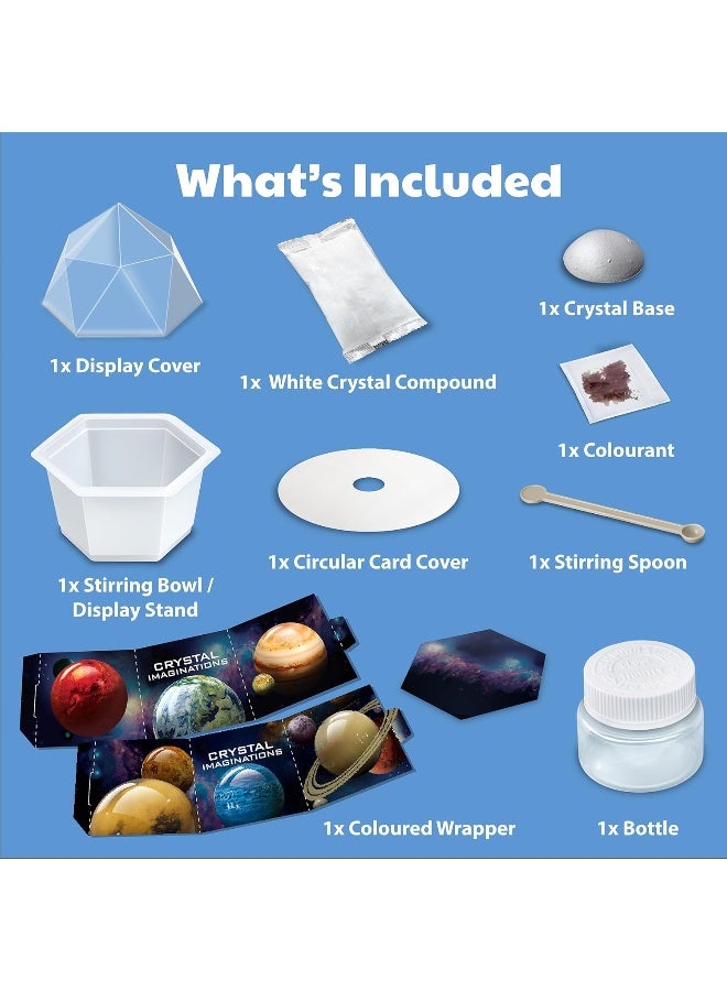 4M Imaginations Crystal Growing Kit – Grow 3 Colored Crystals in Space Capsule Display, Conduct 3 Experiments, Educational Geology Activity for Young Scientists Aged 10+ | 00-03929/EU - Image 5