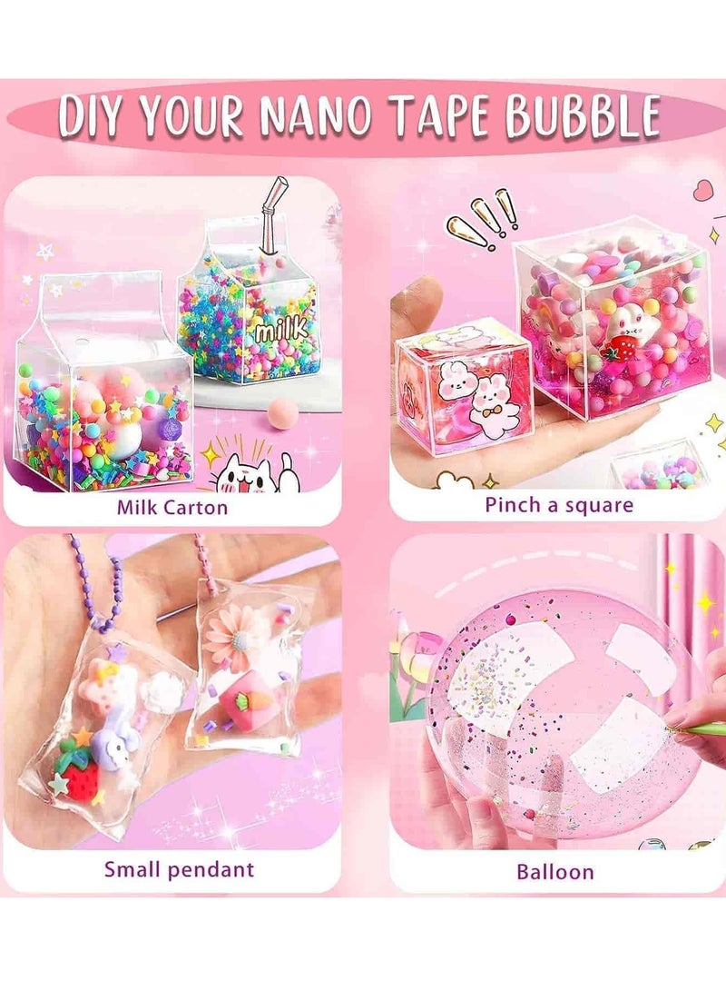 Mitoy 5 PCS Nano Tape Bubbles Kit for Kids, Double Sided Elastic Bubble DIY Craft - Image 2