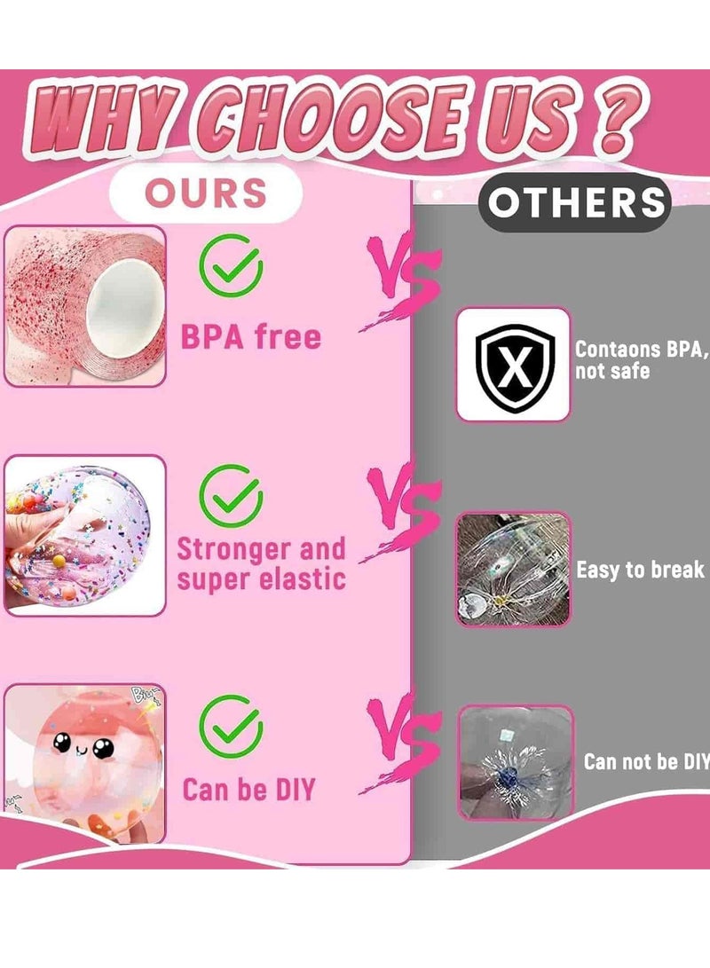 Mitoy 5 PCS Nano Tape Bubbles Kit for Kids, Double Sided Elastic Bubble DIY Craft - Image 5