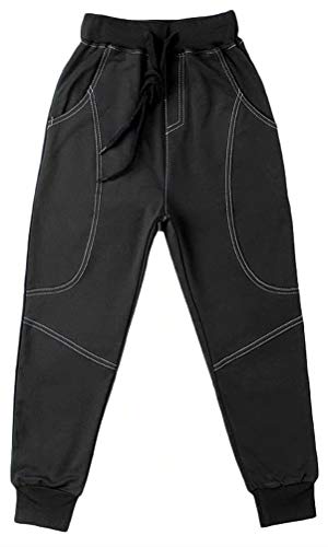 BINPAW Kids Cotton Pull On Active Sports Jogging Sweat Pants with Pockets for Little Boys & Big Boys, Black, Age 4T-5T (4-5 Years) = Tag 120 - Image 3