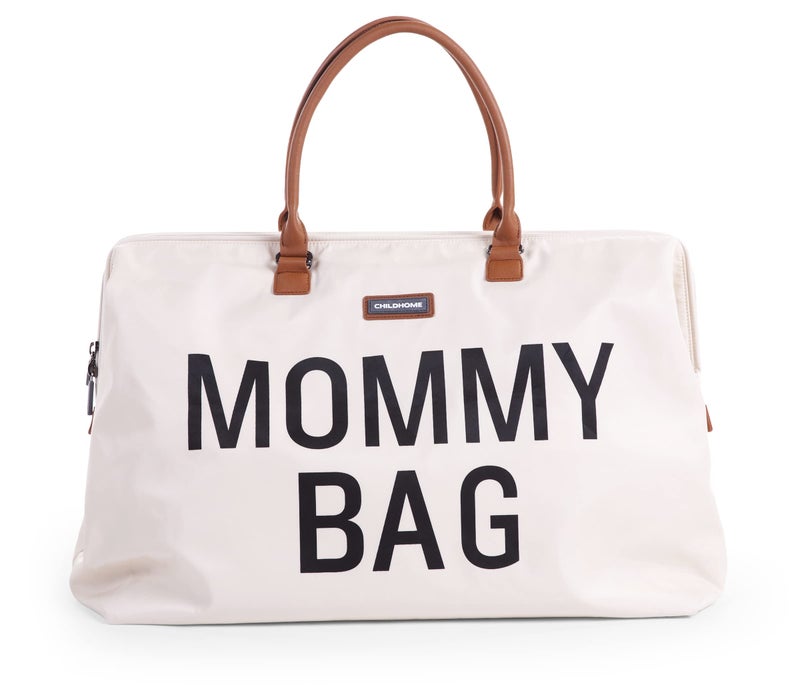 CHILDHOME Childhome Original Mommy Diaper Bag Large Tote Travel Hospital Bag Off White Black