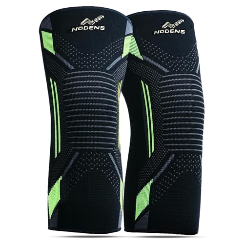 NODENS Nylon Knee Support, Knee Caps, Knee Brace For Knee Pain Relief Products, Knee Pad Leg Sleeves, For Men and Women (Green, XL) - Image 1
